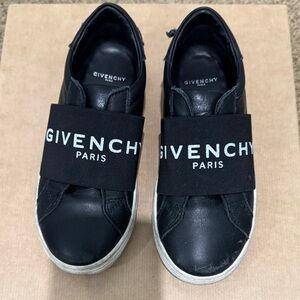 Givenchy Black and White Logo Slip-Ons